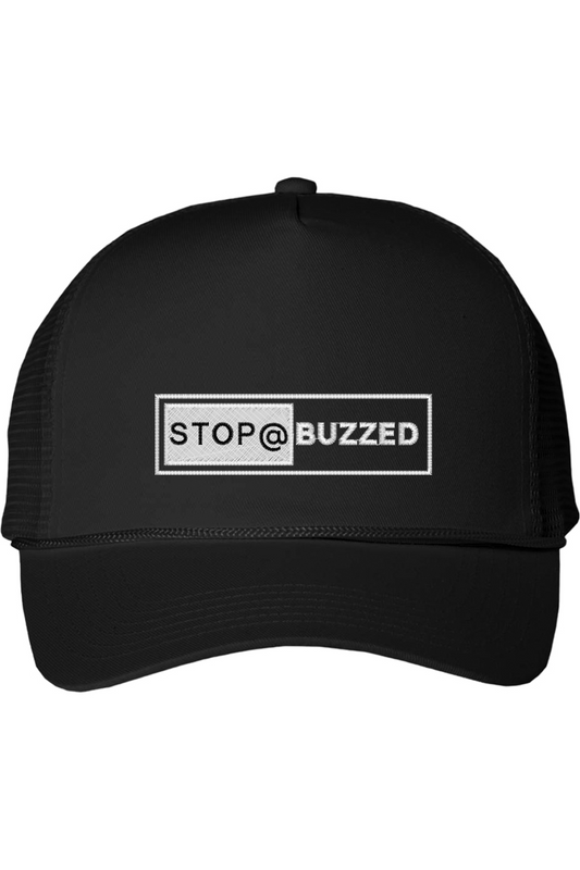 Stop @ Buzzed Five-Panel Trucker Cap